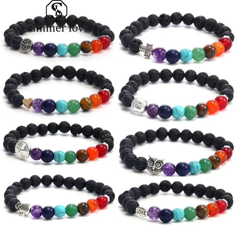 Buddha Head Charm Lava Stone Beads Bracelets Natural Black Essential Oil Diffuser Bracelet Volcanic Rock Beaded Yoga 7 Chakra Men Bracelets
Buddha Head Charm Lava Stone Beads Bracelets Natural Black Essential Oil Diffuser Bracelet Volcanic Rock Beaded Yoga 7 Chakra Men Bracelets