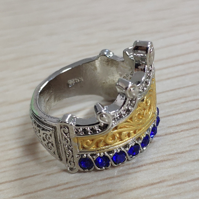Vintage Yellow Gold Crown Ring Jewelry Rings for Men Women Wedding Party King Ring Bague Masculine Anillos Mujer Z5C123