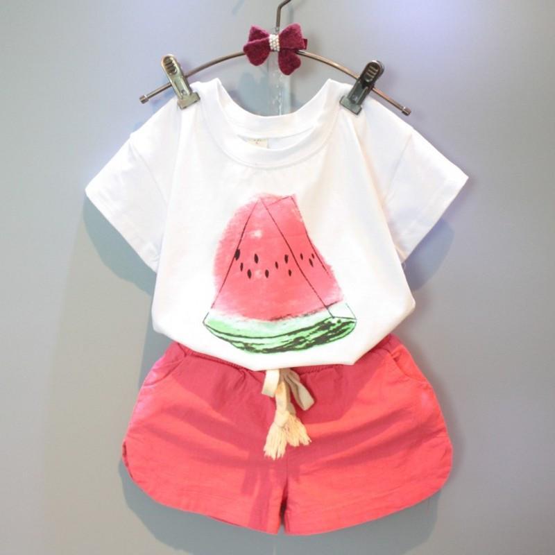 2019 New Summer Kids Clothes for Girl Casual Casual Little Girl Clothing Set Watermelon Pattern T-shirts Shorts Children Outfits, White
2019 New Summer Kids Clothes for Girl Casual Casual Little Girl Clothing Set Watermelon Pattern T-shirts Shorts Children Outfits, White