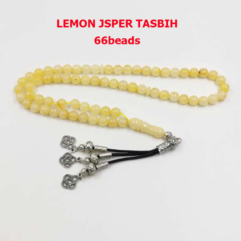 66Beads Natural LEMON JSPER stone Tasbih Man's Muslim rosary misbaha Turkey prayer beads Eid gift Islamic Accessories Bracelet
66Beads Natural LEMON JSPER stone Tasbih Man's Muslim rosary misbaha Turkey prayer beads Eid gift Islamic Accessories Bracelet