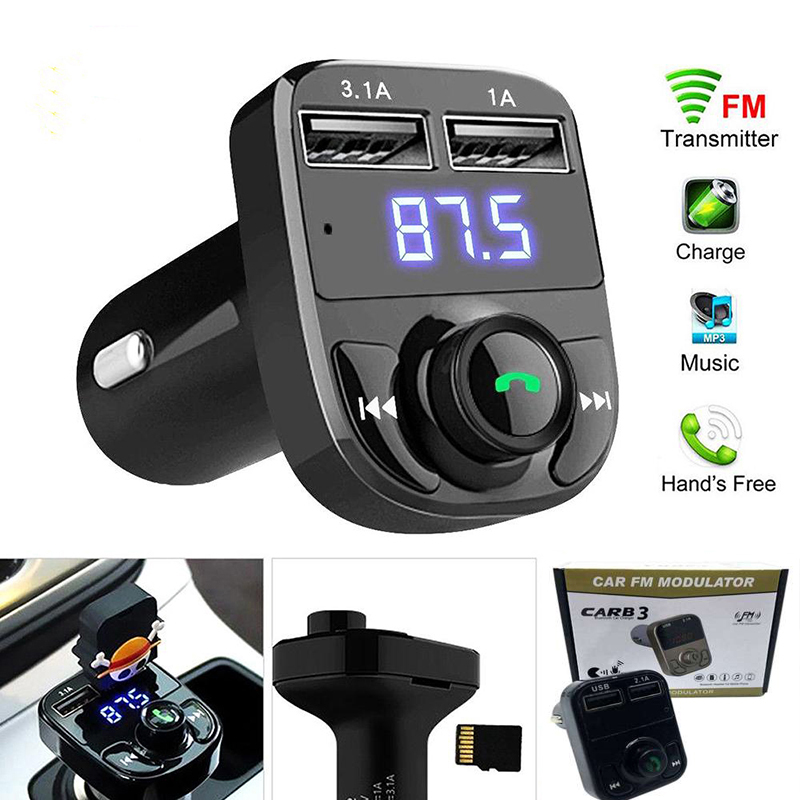 B3 FM Bluetooth Handsfree Car Audio Receiver Transmitter Aux Modulator Car Kit MP3 Player with 3.1A Quick Charge Dual USB Car Charger
B3 FM Bluetooth Handsfree Car Audio Receiver Transmitter Aux Modulator Car Kit MP3 Player with 3.1A Quick Charge Dual USB Car Charger