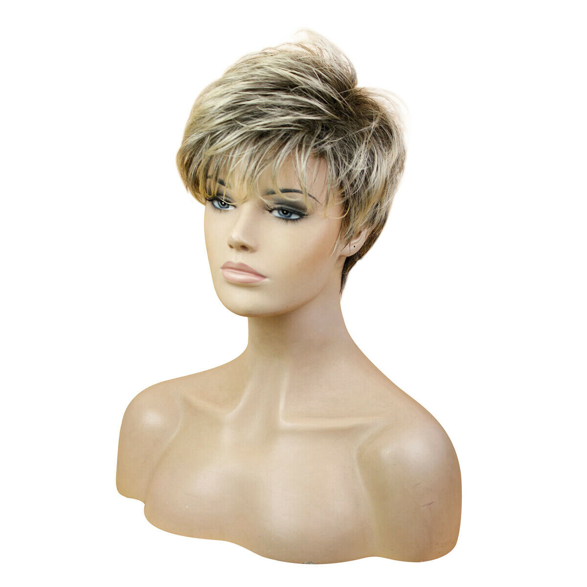 Fashion 5" Short Fluffy Wig Pixie Cut Hair Synthetic Ombre Wigs For Women Ladies
