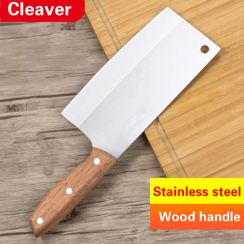 Stainless Steel Kitchen Chef Knife Meat Cleaver Butcher Chopper Vegetable Cutter Kitchen Knife with Wood Handle
Stainless Steel Kitchen Chef Knife Meat Cleaver Butcher Chopper Vegetable Cutter Kitchen Knife with Wood Handle