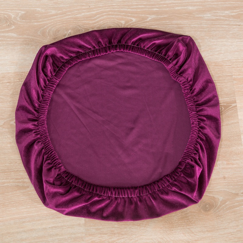 New Silver Velvet Split Office Computer Chair Cover Armchair Back Seat Cover Stretch Rotating Lift Seat Case Without Chair