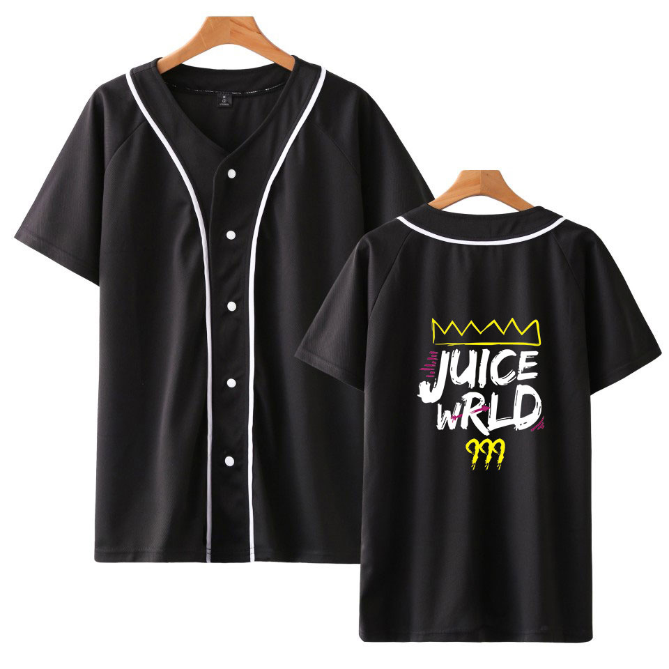 rapper Juice Wrld Baseball Jersey Men Short Sleeve Street Hip Hop Baseball Top Shirts Button Cardigan Black White Sport Shirt, 004
rapper Juice Wrld Baseball Jersey Men Short Sleeve Street Hip Hop Baseball Top Shirts Button Cardigan Black White Sport Shirt, 004