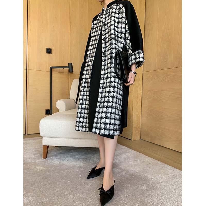 Autumn Spring Vintage Plaid Wool Coat Female Elegant Ladies Woolen Jacket Women Korean Blend Coat Manteau Femme Hiver 2020 19012, Black
Autumn Spring Vintage Plaid Wool Coat Female Elegant Ladies Woolen Jacket Women Korean Blend Coat Manteau Femme Hiver 2020 19012, Black