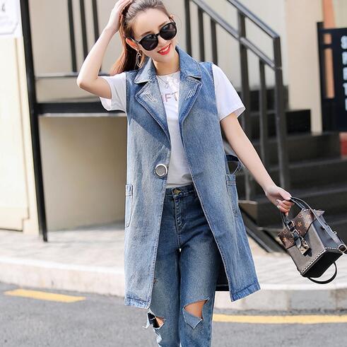2020 Women Vintage Cowboy Vest Summer Denim Jacket Female Sleeveless Ladies Long Jeans Jacket Vest Plus Size 3XL WF186, Sky blue
2020 Women Vintage Cowboy Vest Summer Denim Jacket Female Sleeveless Ladies Long Jeans Jacket Vest Plus Size 3XL WF186, Sky blue