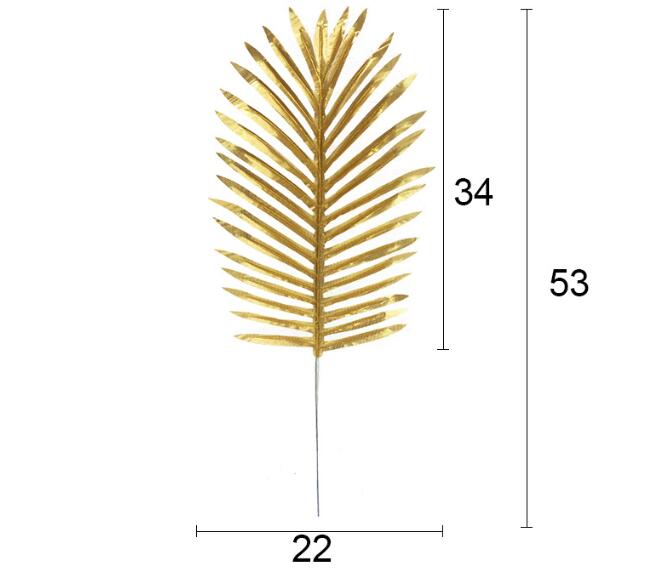 Artificial Gold Tropical Palm Leaves Simulation Leaves Multi Plant Leaves for Hawaiian Theme Party Wedding Decorations DIY Photo Props