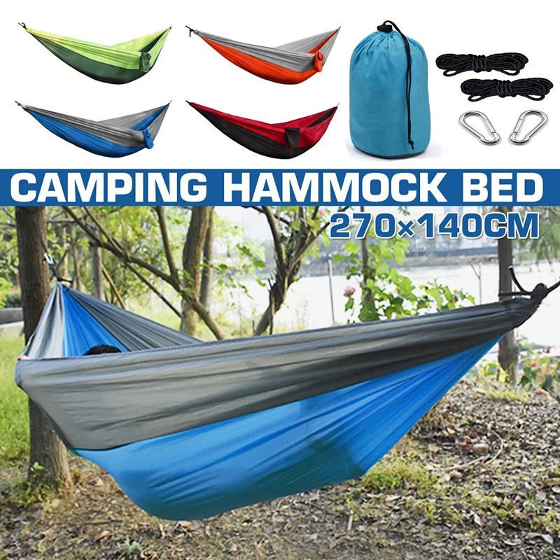 Outdoor Camping Hammock Parachute Cloth 260 * 140 Single Camping Hammock
