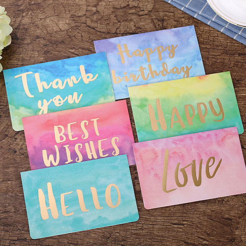 Watercolor Folding Message Cards Wedding Greeting Card Postcard Message Cards New Year Valentine's Day Birthday Gift Postcard
Watercolor Folding Message Cards Wedding Greeting Card Postcard Message Cards New Year Valentine's Day Birthday Gift Postcard