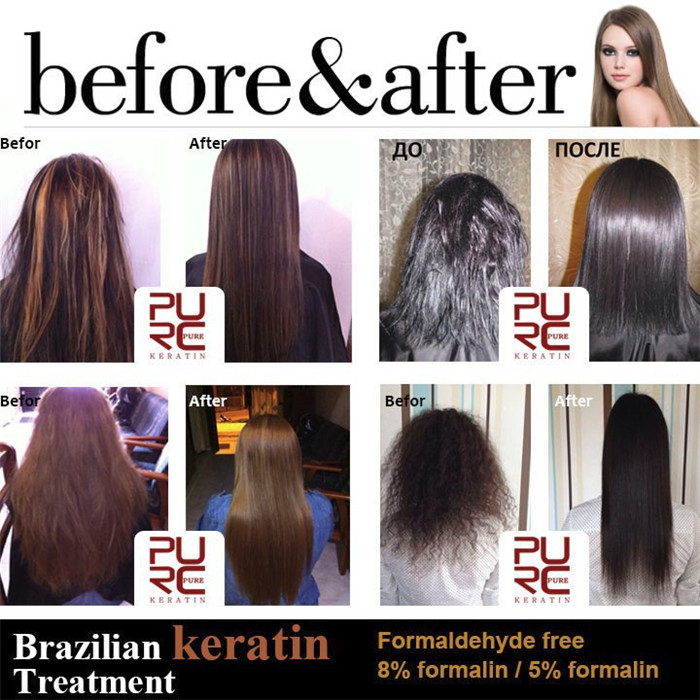 Luxury PURC Keratin Smoothing 8% Formlain Repair Damaged Make Hair Smooth And Shine With Chocolate Smell Y260312