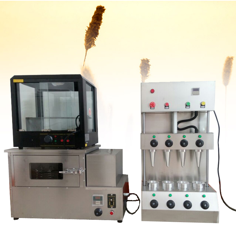 Quality assurance new commercial large vertical pizza cone machine hot multi-function rotary pizza oven machine and Display case