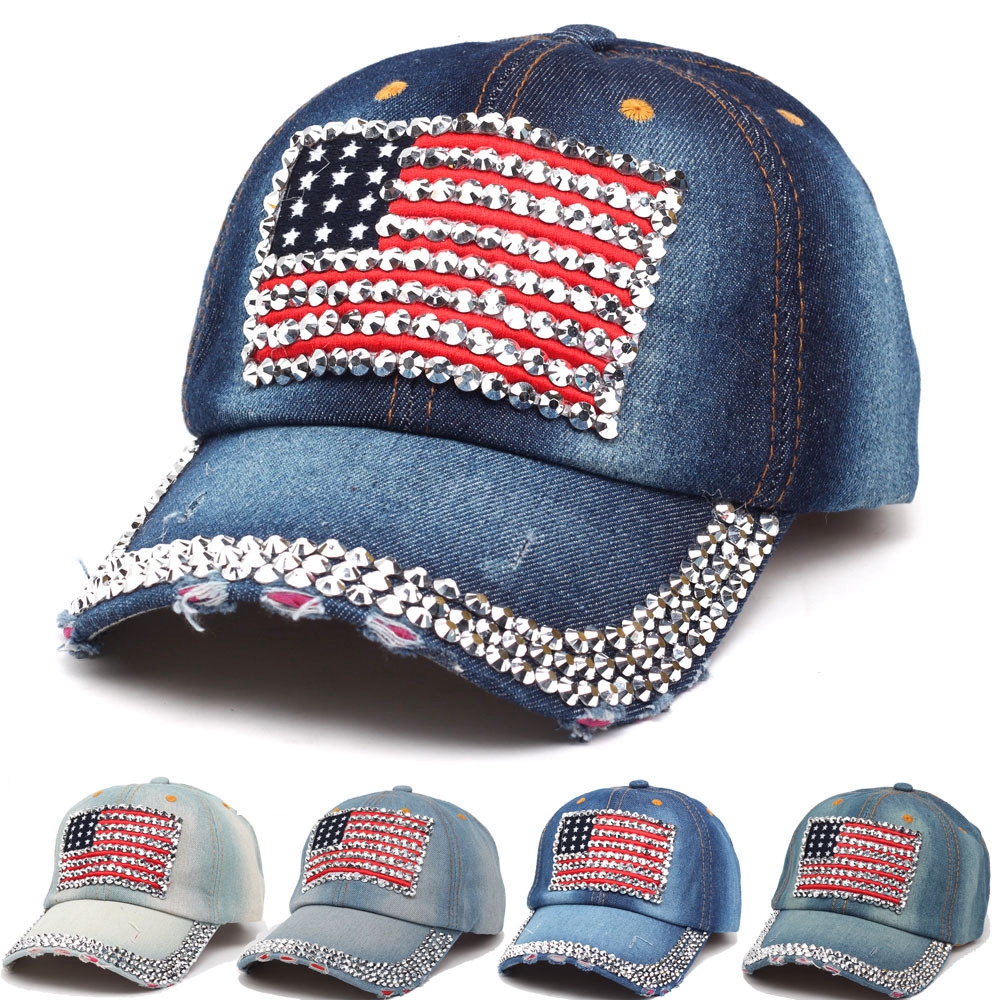 Fashion American Flag Baseball Cap Men Sport Rhinestone Jeans Ball Cap Women Travel Bling Snapback Denim Sun Hat TTA-1114, As pic
Fashion American Flag Baseball Cap Men Sport Rhinestone Jeans Ball Cap Women Travel Bling Snapback Denim Sun Hat TTA-1114, As pic