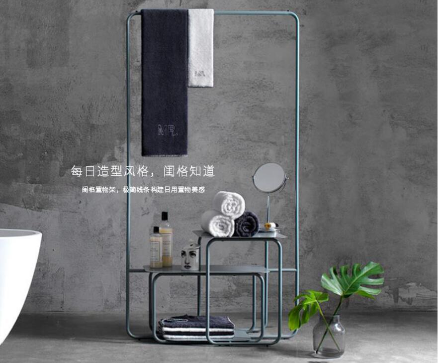 Multi functional floor clothes rack Bedroom Furniture horizontal bar type island racks standing bag creative clothing shelf