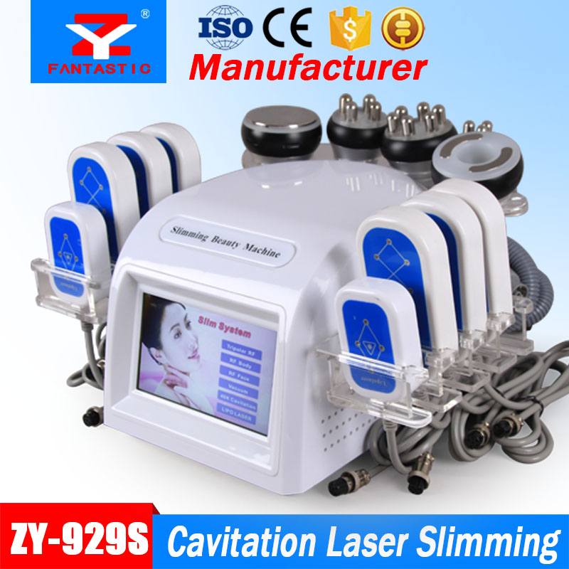 6-1 40K Vacuum Cavitation Machine Ultrasonic Fat Burning RF Face Lifting Diode Lipolaser Body Slimming Weight Loss Equipment Spa