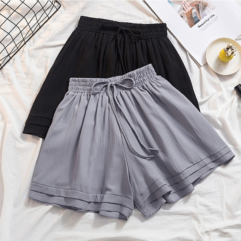 Women Plus Size Chiffon Material Loose High Waist Pants Wide Legs Five Points Hot Pants Summer Black Casual Bow Decoration 5XL L
Women Plus Size Chiffon Material Loose High Waist Pants Wide Legs Five Points Hot Pants Summer Black Casual Bow Decoration 5XL L