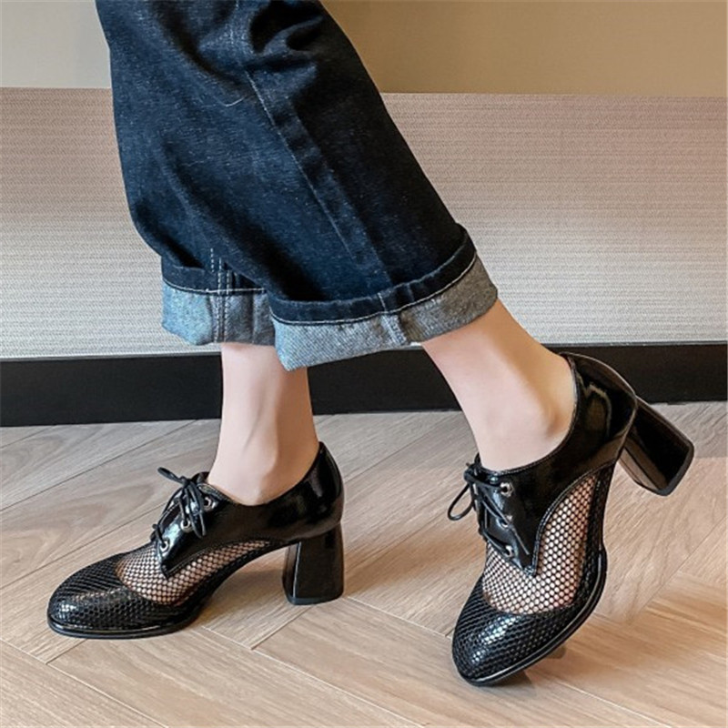PXELENA Vintage Rome Punk Gothic Shoes Women Chunky Block High Heel Mesh Pumps Breathable Round Toe 2020 Spring Lace Up 34-43, Black
PXELENA Vintage Rome Punk Gothic Shoes Women Chunky Block High Heel Mesh Pumps Breathable Round Toe 2020 Spring Lace Up 34-43, Black