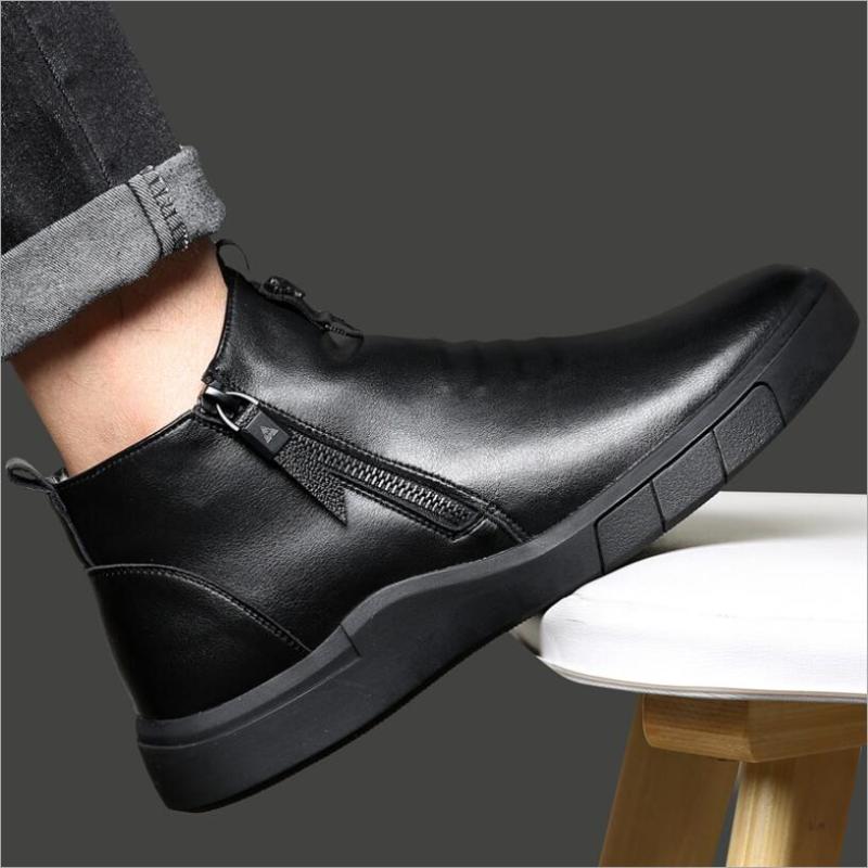 JX809 men boots Genuine Leather 100%wool lining winter super Keep warm Casual fashion Ankle Snow zapatos de hombre, Black2
JX809 men boots Genuine Leather 100%wool lining winter super Keep warm Casual fashion Ankle Snow zapatos de hombre, Black2