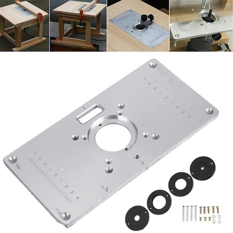Multifunctional Aluminum Router Table Insert Plate w/ 4 Rings For Engraving Machine Woodworking Benches Router Table Plate
Multifunctional Aluminum Router Table Insert Plate w/ 4 Rings For Engraving Machine Woodworking Benches Router Table Plate