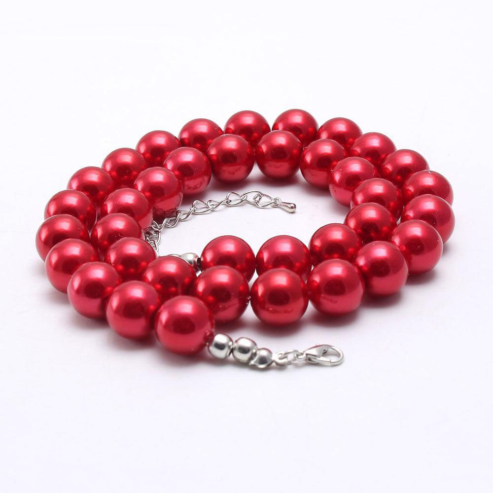 Newest Style Fashion Solid Color Pearl Kid Chunky Necklace Girls Bubblegum Beads Chunky Necklace Jewelry For Children