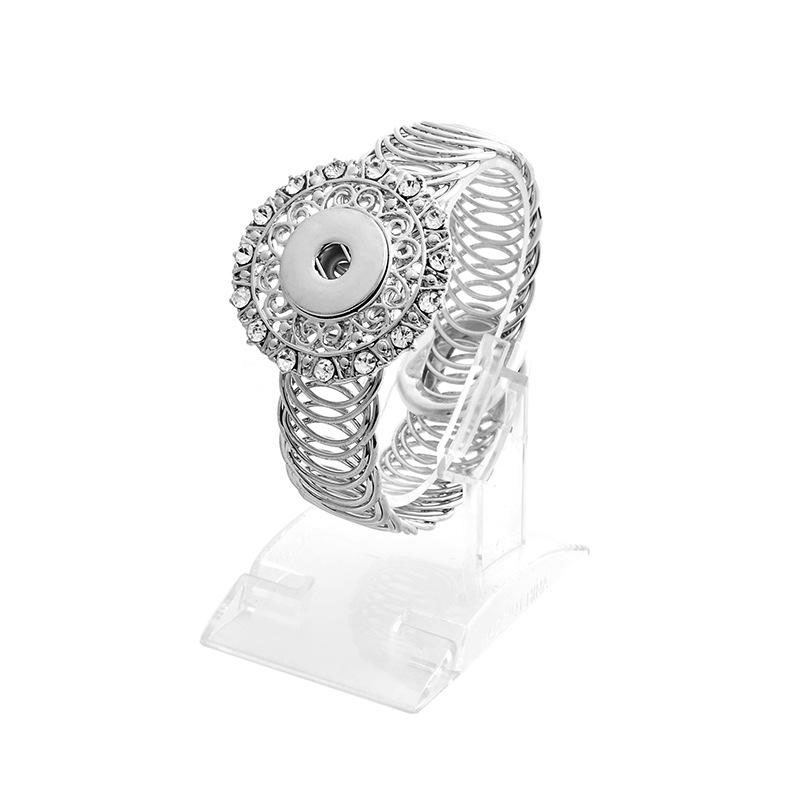 Noosa Snap Button bracelets Crystal rhinestone 18MM Ginger Snap charm Wrap Bangle For women Fashion Interchangeable Jewelry Gift