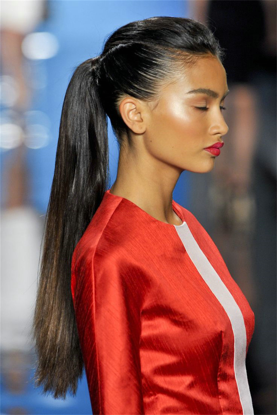 24''Long Straight Ponytail Clip In Kinky Pony Tail Hair Extension Wrap Around Pony tail Hair Pieces Straight Human Hair Ponytail