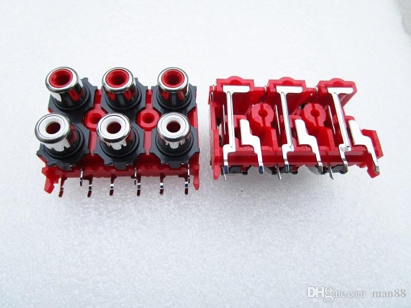 6 AV amplifier socket RCA jack lotus seat audio jack video jack feet of copper