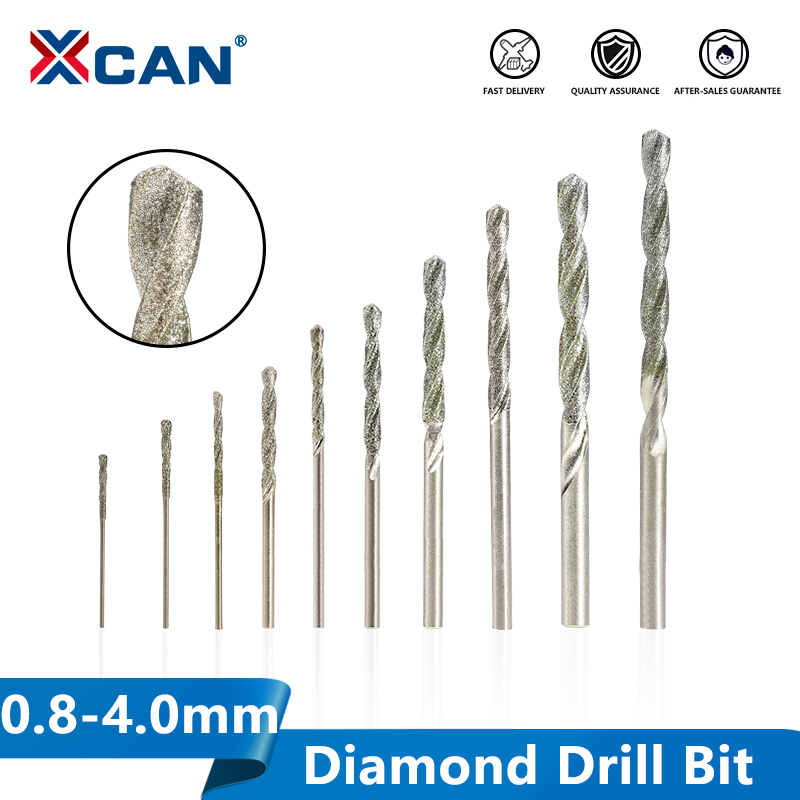 XCAN Diamond Coated Twist Drill Bit 0.8-4.0mm Gun Drill Bit For Glass Tile Stone Hole Cutter
XCAN Diamond Coated Twist Drill Bit 0.8-4.0mm Gun Drill Bit For Glass Tile Stone Hole Cutter