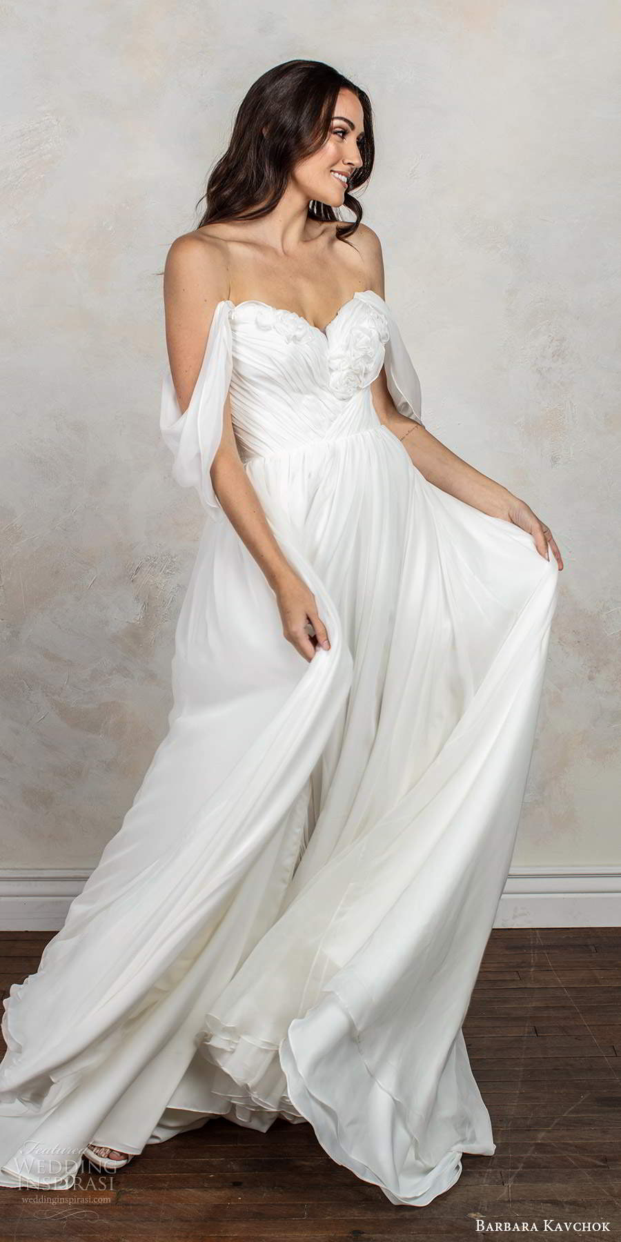 new wedding dresses sexy off shoulder short sleeve bridal gowns 3d floral appliques backless wedding dress robes de marie