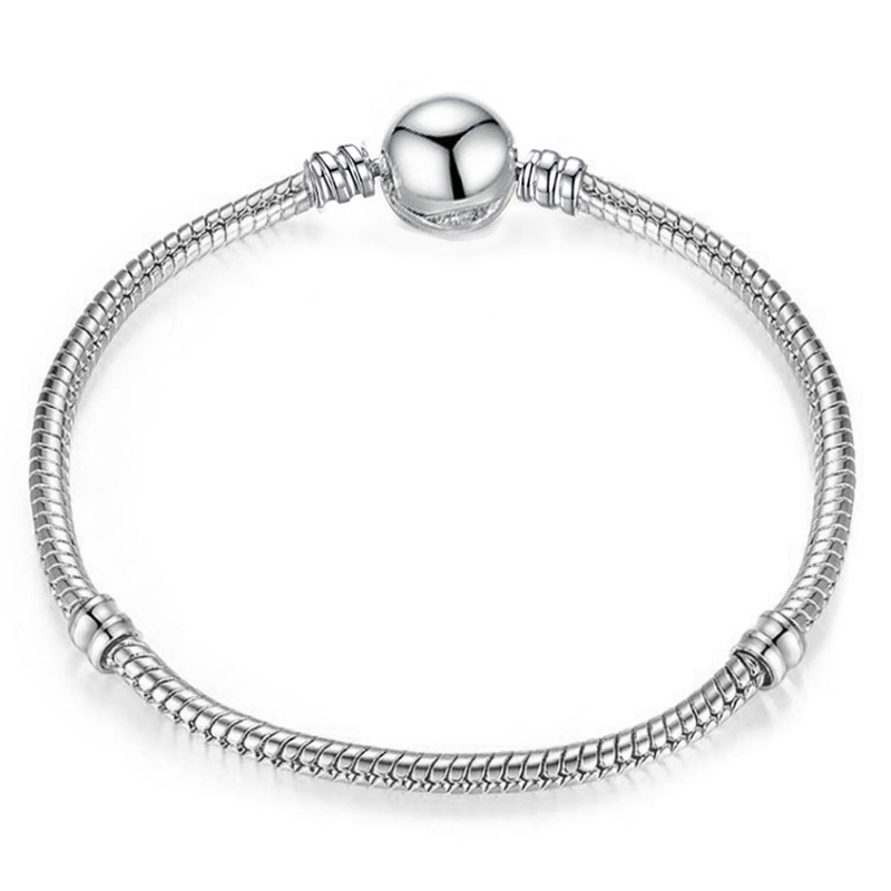 Silver Bracelets Women Snake Chain Charm Beads for pandora Bangle Bracelet Festival Gift B018
Silver Bracelets Women Snake Chain Charm Beads for pandora Bangle Bracelet Festival Gift B018