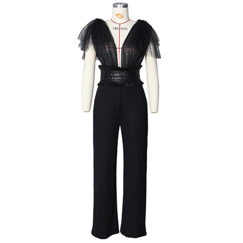 Sexy Backless Mesh Jumpsuit For Women Elegant Hollow Out Womens Long Jumpsuits 2020 Summer Evening Party Romper Casual Overalls, Black jumpsuit
Sexy Backless Mesh Jumpsuit For Women Elegant Hollow Out Womens Long Jumpsuits 2020 Summer Evening Party Romper Casual Overalls, Black jumpsuit