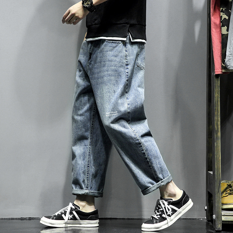 Men Jeans Autumn Winter Fleece Thicken Denim Pants 2020 Japan Style Vintage Blue Casual Baggy Trousers, Light blue
Men Jeans Autumn Winter Fleece Thicken Denim Pants 2020 Japan Style Vintage Blue Casual Baggy Trousers, Light blue