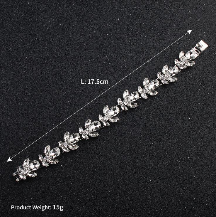 Gold Bridal Bracelets Sparkling Dazzling Rhinestones Beaded Wedding for Bridal The Great Gatsby Bracelets Girls Party Accessories