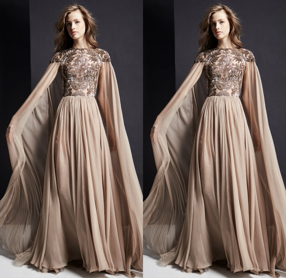 2020 Elie Saab Prom Dresses With Wrap Lace Appliqued A Line Illusion Bodice Custom Made Evening Gowns Sweep Train Vestidos De Quinceañera