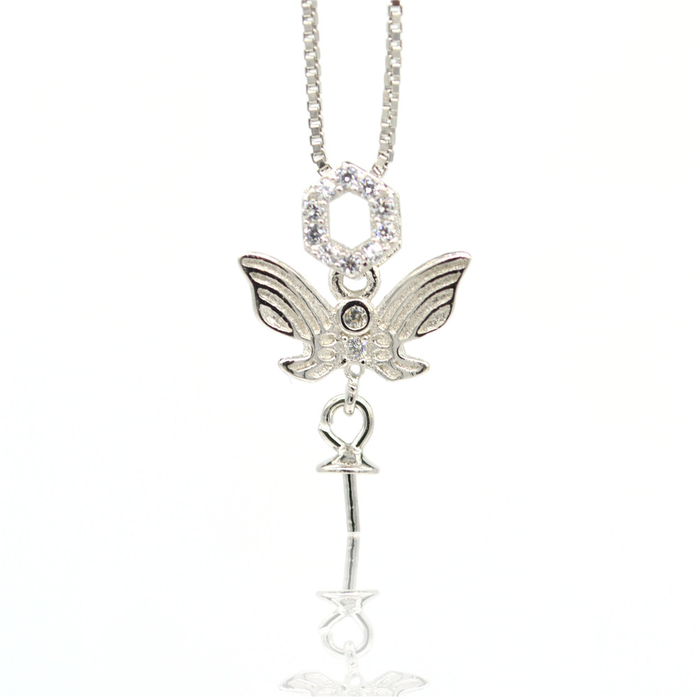 925 Sterling Silver Pearl Pendant setting mount bracket DIY Necklace Pendant semi-finished accessories micro-inlaid Butterfly Necklace
925 Sterling Silver Pearl Pendant setting mount bracket DIY Necklace Pendant semi-finished accessories micro-inlaid Butterfly Necklace