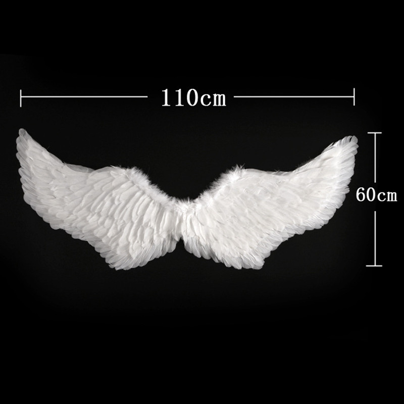 Plus Size Kids Adult Unisex Feathers Angel Wings Halloween Party Cosplay Wedding Costume Props Mardi Gras White Black Drop Ship Wholesale