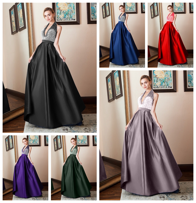 Spot Dresses Explosion Style Pure Color Casual Street Sexy Off Shoulder V-neck Evening Dress
Spot Dresses Explosion Style Pure Color Casual Street Sexy Off Shoulder V-neck Evening Dress