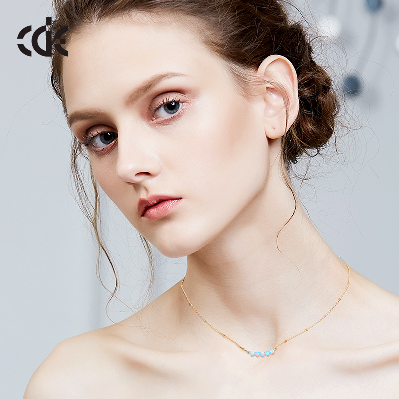 Fashion- stylish simple S925 sterling Silver Necklaces Water drop modelling Australian Jewelry clavicle chain