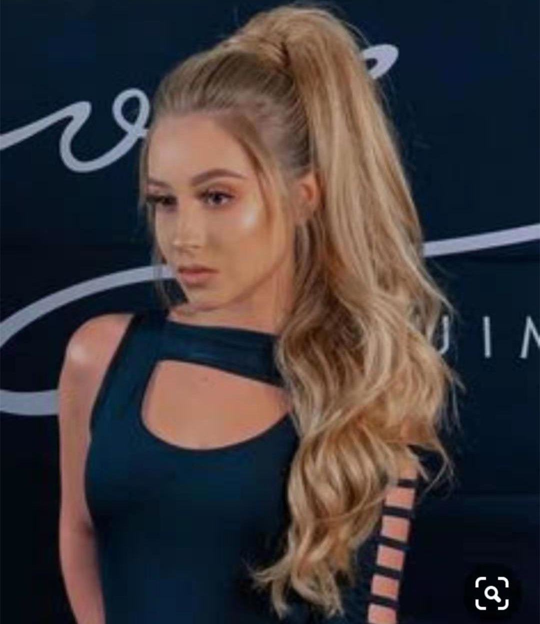 Honey blonde wet wavy Ponytail human Hairpiece Wrap on Clip Hair Extensions Corn Wavy Pony Tail Blond fancy women ponytails