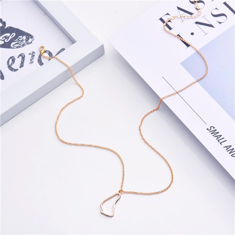10PCS Small North America Caribbean Barbados Map Necklace Outline Country Barbados Island Continent Chain Necklaces Women Jewelry