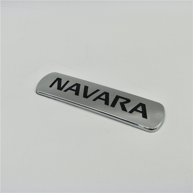 For Nissan Navara Rear Back Logo Plate Emblems Frontier Pickup D21 D22 D23 D40 Side Door Chrome Nameplate8375488