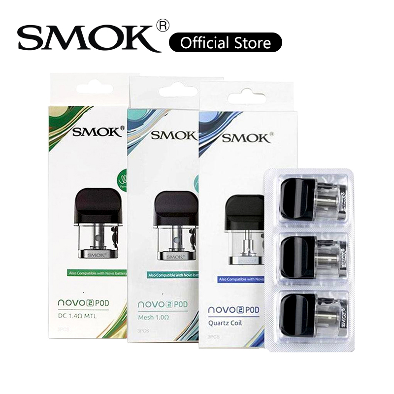 SMOK Novo 2 Pod 2ml Cartridge with 1.0ohm Mesh Coil 1.4ohm DC MTL Coil 1.4ohm Quartz Coil For Novo 2 Kit U-shaped Air Intake100% Original от DHgate WW