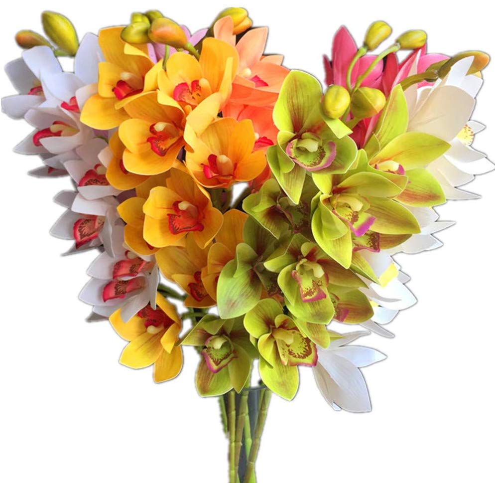 Fake Real Touch Cymbidium Orchids 10 heads Simulation 3D Printing Good Quality Latex Orchid Flower for Decorative Artificial Flower
Fake Real Touch Cymbidium Orchids 10 heads Simulation 3D Printing Good Quality Latex Orchid Flower for Decorative Artificial Flower