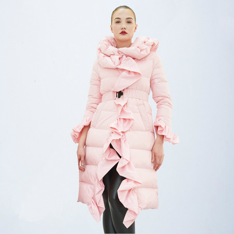 High quality 2019 winter jacket with large leather collar and fashionable hood to keep warm long coat down jacket, Ef18038pink
High quality 2019 winter jacket with large leather collar and fashionable hood to keep warm long coat down jacket, Ef18038pink