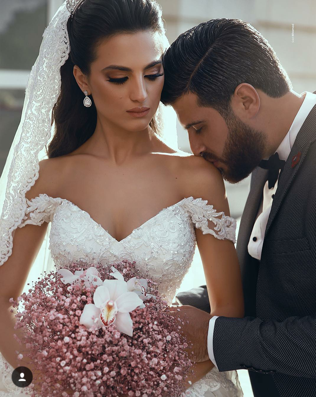 2019 Vintage Designer Wedding Dresses Said Mhamad Off Shoulder Appliques Beads Bridal Gowns Luxury Sequins Wedding Dress Plus Size