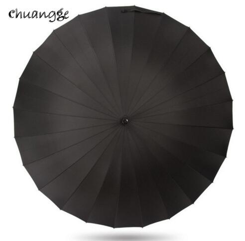 24 Bones Umbrella Men's Women Male Sense Of Security Golf Big Umbrella Long Handle Windproof Large