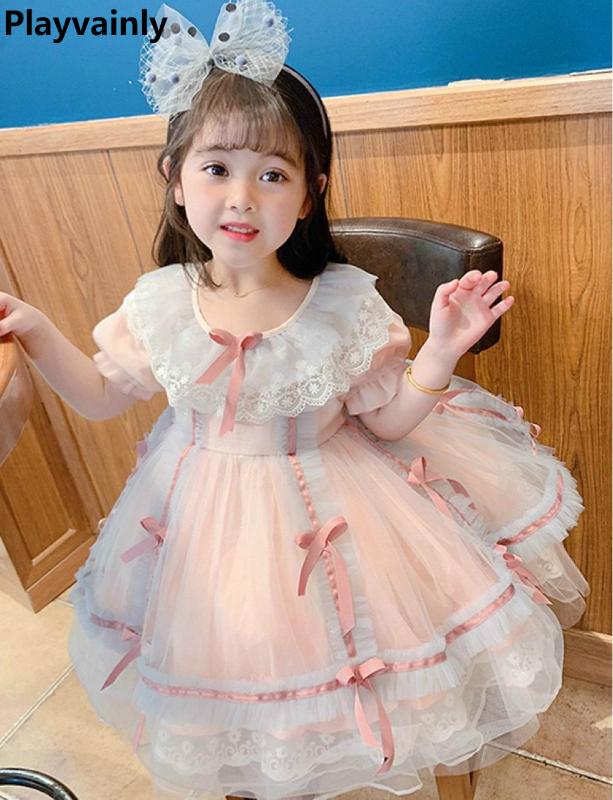 Girl Lolita Dress 2020 Summer new Lace Collar Bowtie Fluffy Tulle Short sleeve Dress Princess Kids Clothes E20062, Just dress
Girl Lolita Dress 2020 Summer new Lace Collar Bowtie Fluffy Tulle Short sleeve Dress Princess Kids Clothes E20062, Just dress