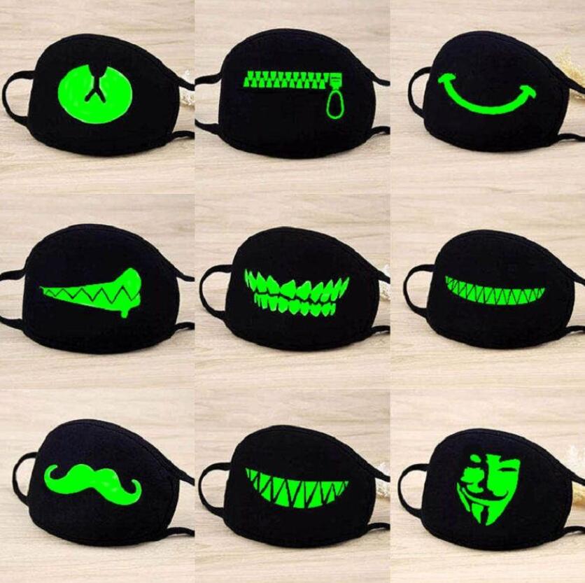 Washable Breathable Unisex Black Cloth masks LED Luminous Cartoon Face Mask Resuable Cotton Mouth Mask Halloween party masks
Washable Breathable Unisex Black Cloth masks LED Luminous Cartoon Face Mask Resuable Cotton Mouth Mask Halloween party masks