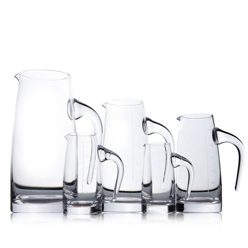 Lead Free Crystal Glass Bar Wine Decanter With Scale Hand Blown Water Jug Measuring Pitcher for Chilled Beverage 100ml 150ml 300ml 500ml 1400ml
Lead Free Crystal Glass Bar Wine Decanter With Scale Hand Blown Water Jug Measuring Pitcher for Chilled Beverage 100ml 150ml 300ml 500ml 1400ml