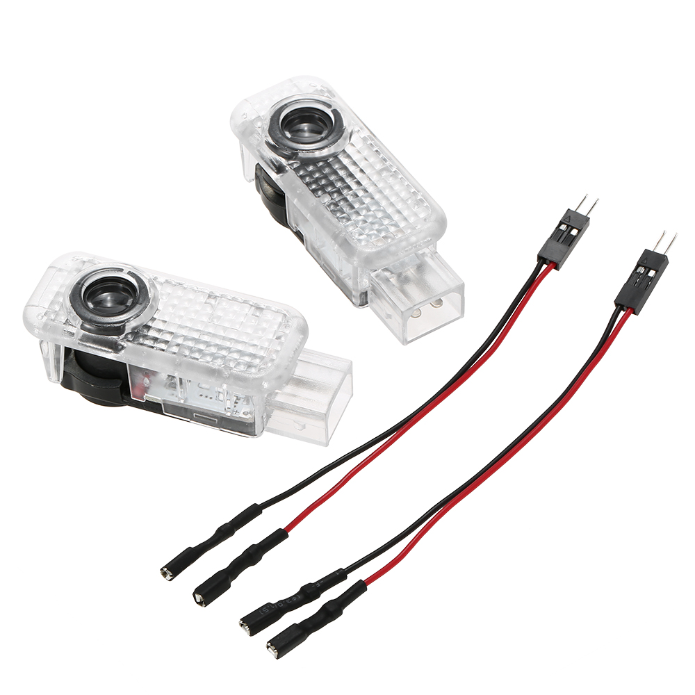 Freeshipping 2x For AUDI Car Door LED CIRCLE Ghost Shadow Light Logo Projector Courtesy lights